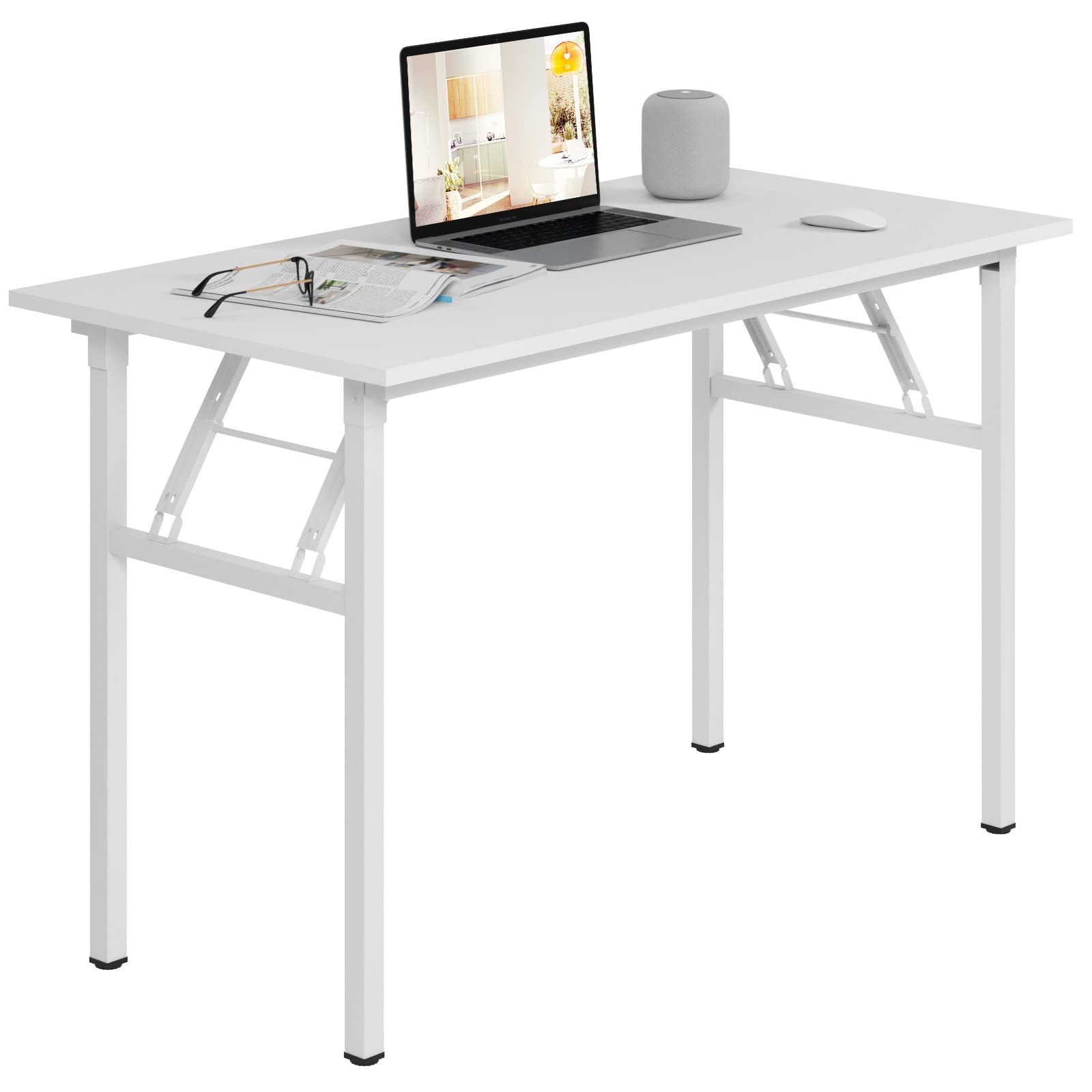 Need Office Computer Desk - 47.2L Sturdy and Heavy Duty Folding Laptop Table,Writing Table/Home Office Desk/Sewing Table,No Assembly Required (Teak Color) AC5BB12060