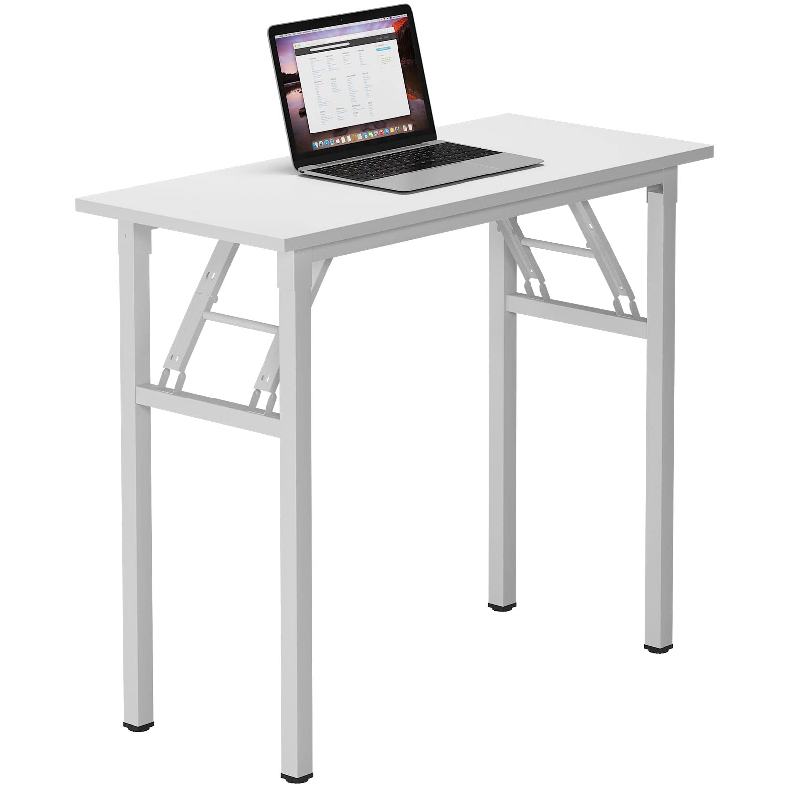 Need Office Computer Desk - 47.2L Sturdy and Heavy Duty Folding Laptop Table,Writing Table/Home Office Desk/Sewing Table,No Assembly Required (Teak Color) AC5BB12060
