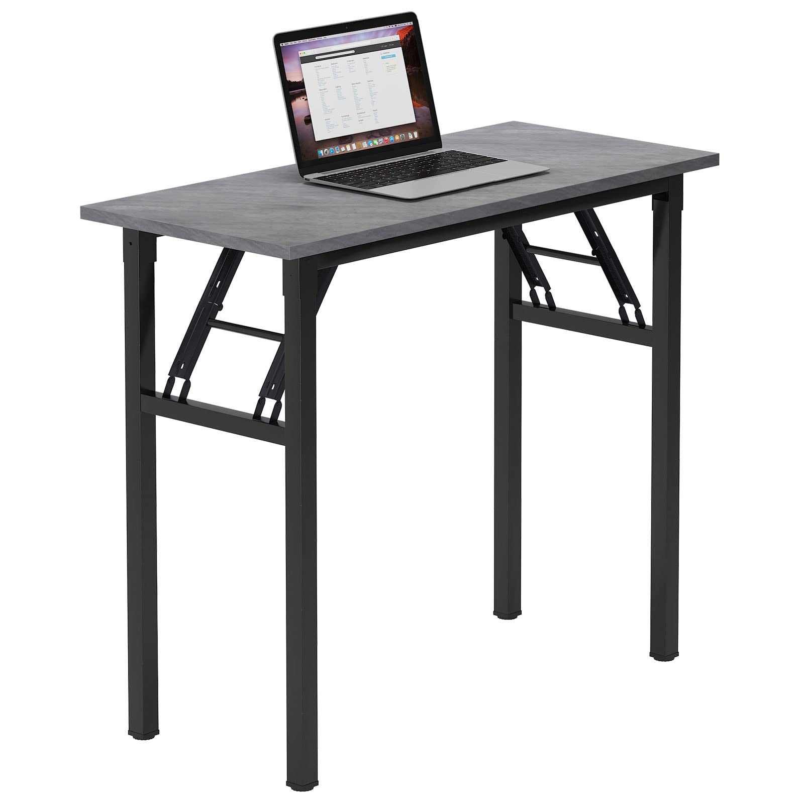 Need Office Computer Desk - 47.2L Sturdy and Heavy Duty Folding Laptop Table,Writing Table/Home Office Desk/Sewing Table,No Assembly Required (Teak Color) AC5BB12060