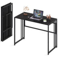 Elephance 40" Folding Computer Desk No Assembly Needed Foldable Small Home Office Desk Study Writing Desk Gaming Table for Small Space