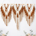 Fiwochic Large Boho Macrame Wall Hanging Wall Decor Bohemian Woven Handmade Tapestry with Tassel Artwork for Decorating Bedroom Living Room Apartment Nursery, 43 x 35 Inches(Green)